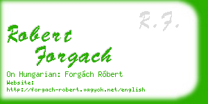 robert forgach business card