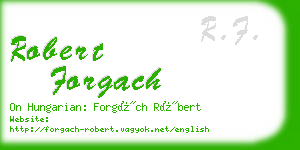 robert forgach business card